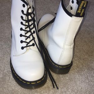 Dr. Martens White Boots (perfect condition!!)
